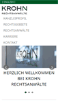 Mobile Screenshot of krohnlegal.de